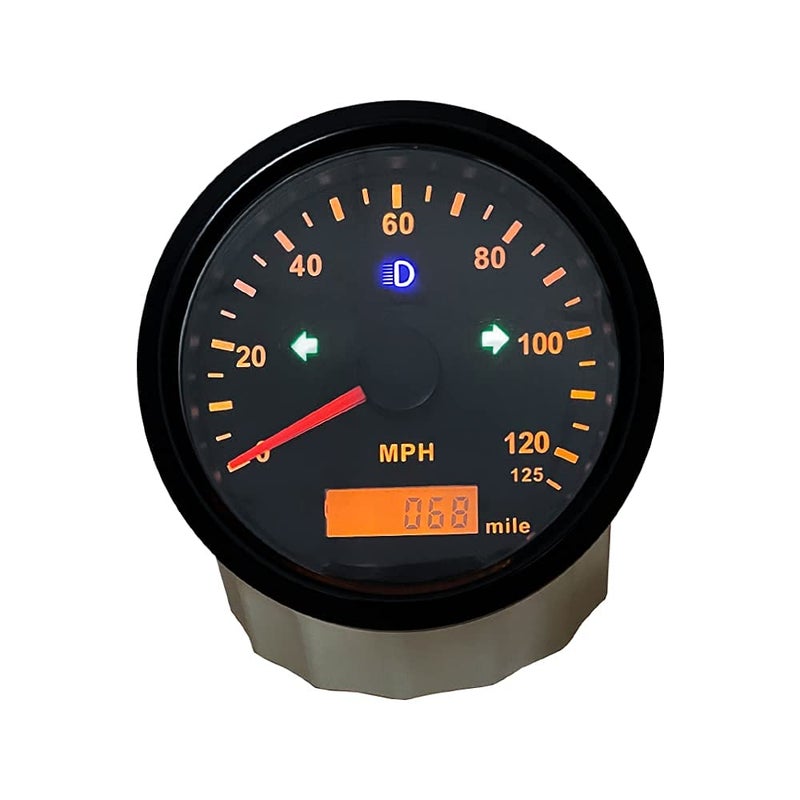 ELING GPS Speedometer Odometer 125MPH Mileage Adjustable Overspeed Alarm for Boat Car Truck Motorcycle 85mm - Image 3
